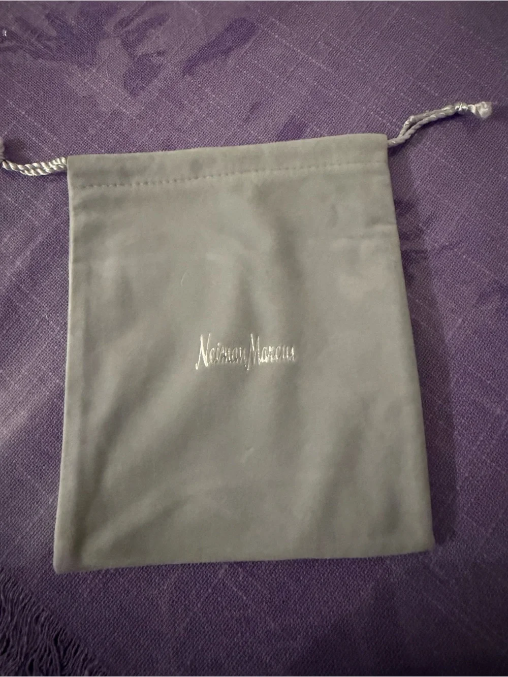 Neiman Marcus Gray Divided Sunglasses Jewelry Dust Bag Pouch 6.5x5